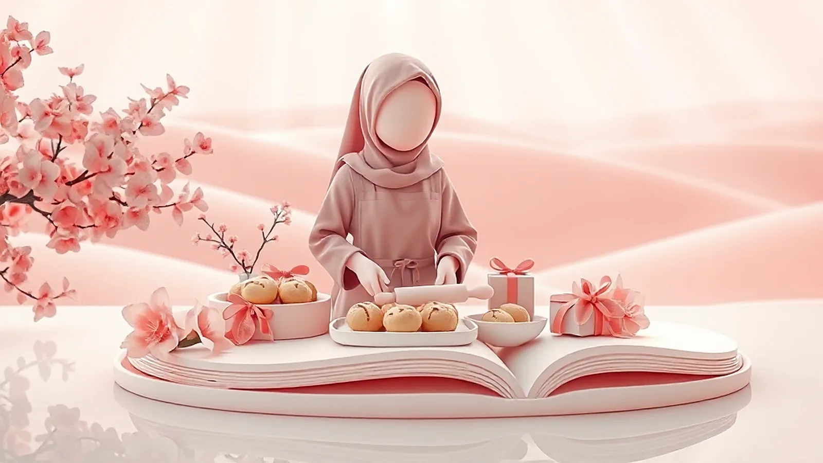 امرأة تحضّر الحلويات والخبز في بيتها — الأسرة المنتجة